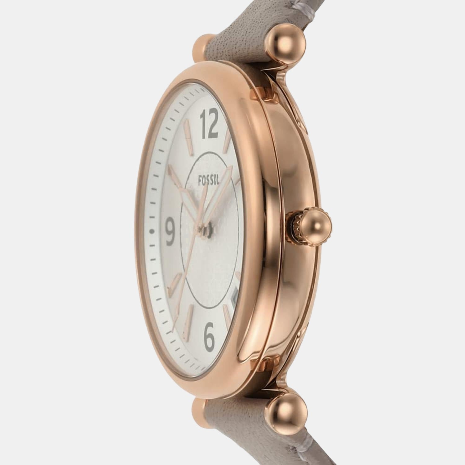 Fossil Carlie Women Quartz Silver Dial Analog Leather Watch ES5161 - view 2