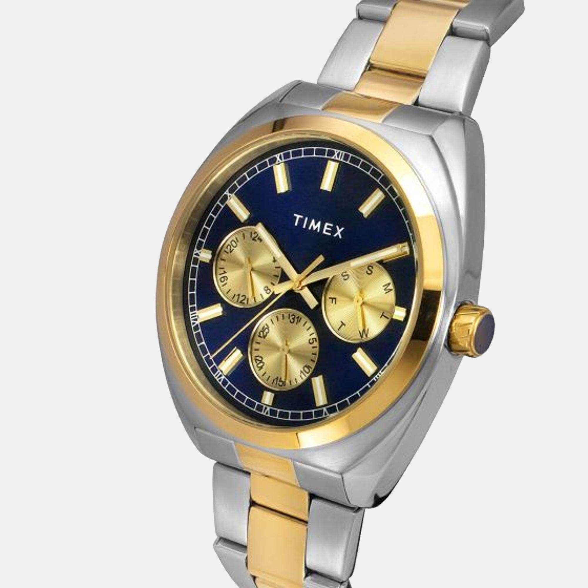 Timex E Class Men Quartz Blue Dial Multi-Function Stainless Steel Watch TWEG22301 - view 4
