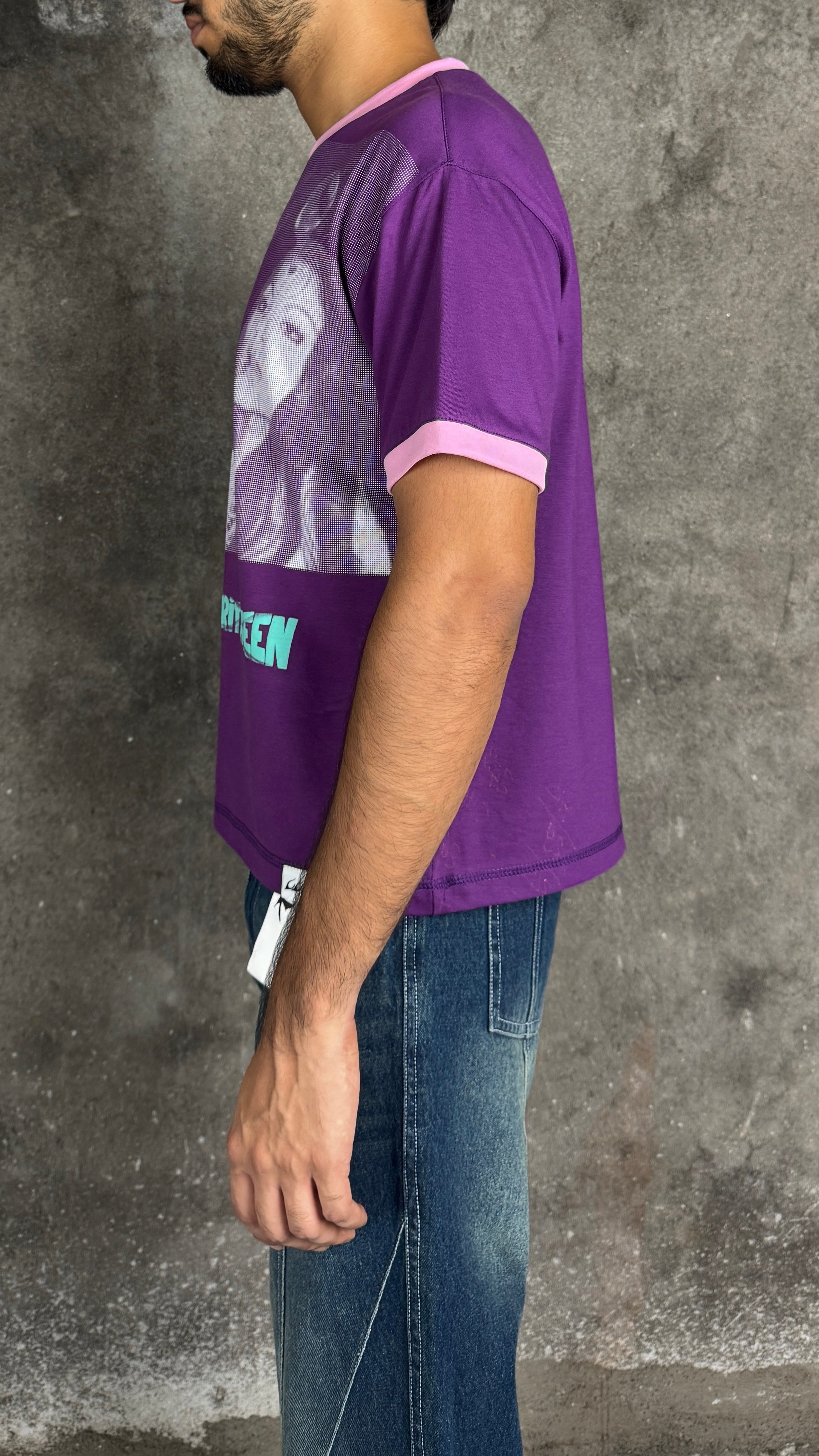Leave The Rest Charitraheen Baby Tee- Purple - view 4
