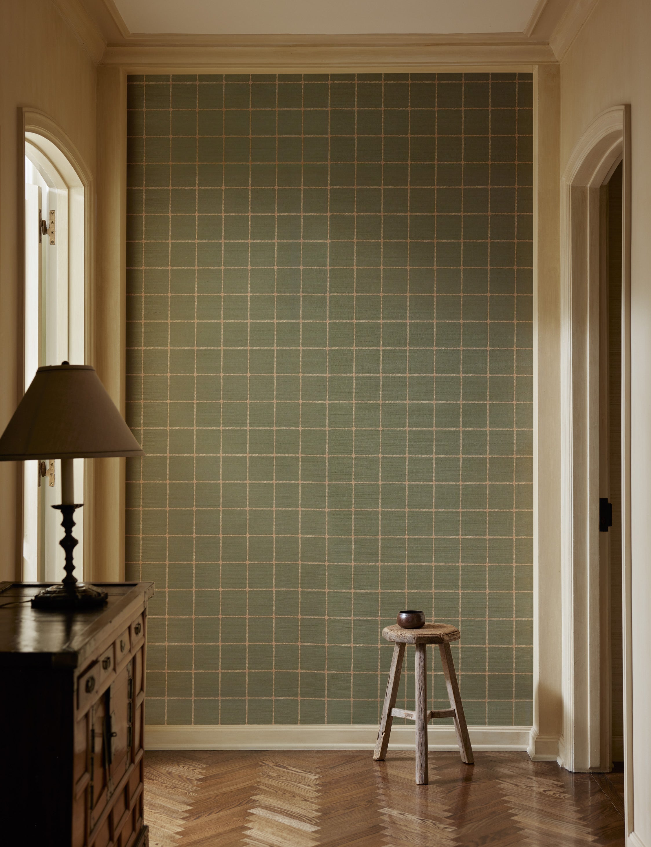 Lulu and Georgia Beddow Grasscloth Wallpaper by Jake Arnold - view 2