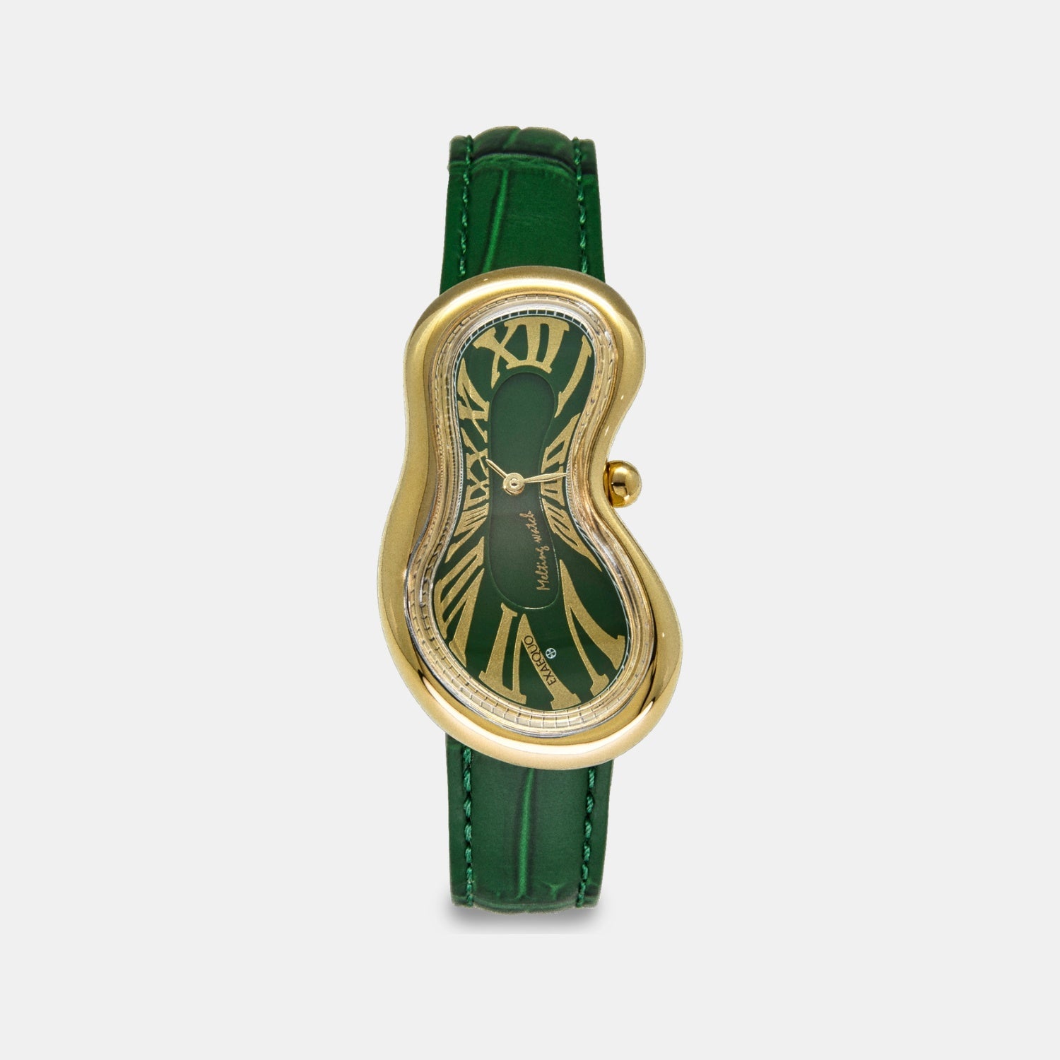 Exaequo Classic Unisex Quartz Green Dial Analog Leather Watch EX0002.0005