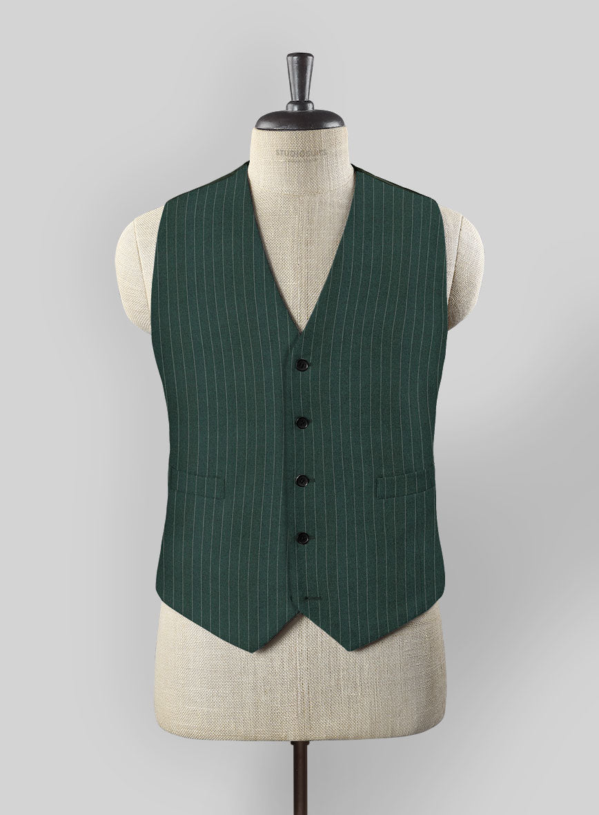 StudioSuits Green Pinstripe Waist Coat - view 2