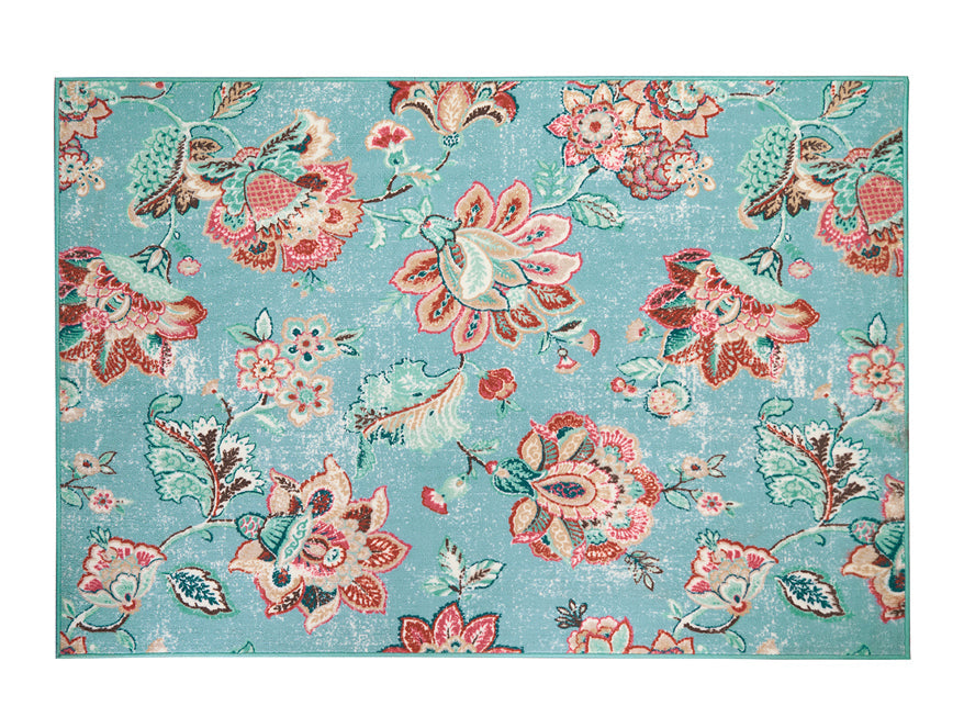 Spaces India Anti Skid Light Blue Wonder Full Carpet By Welspun - view 2