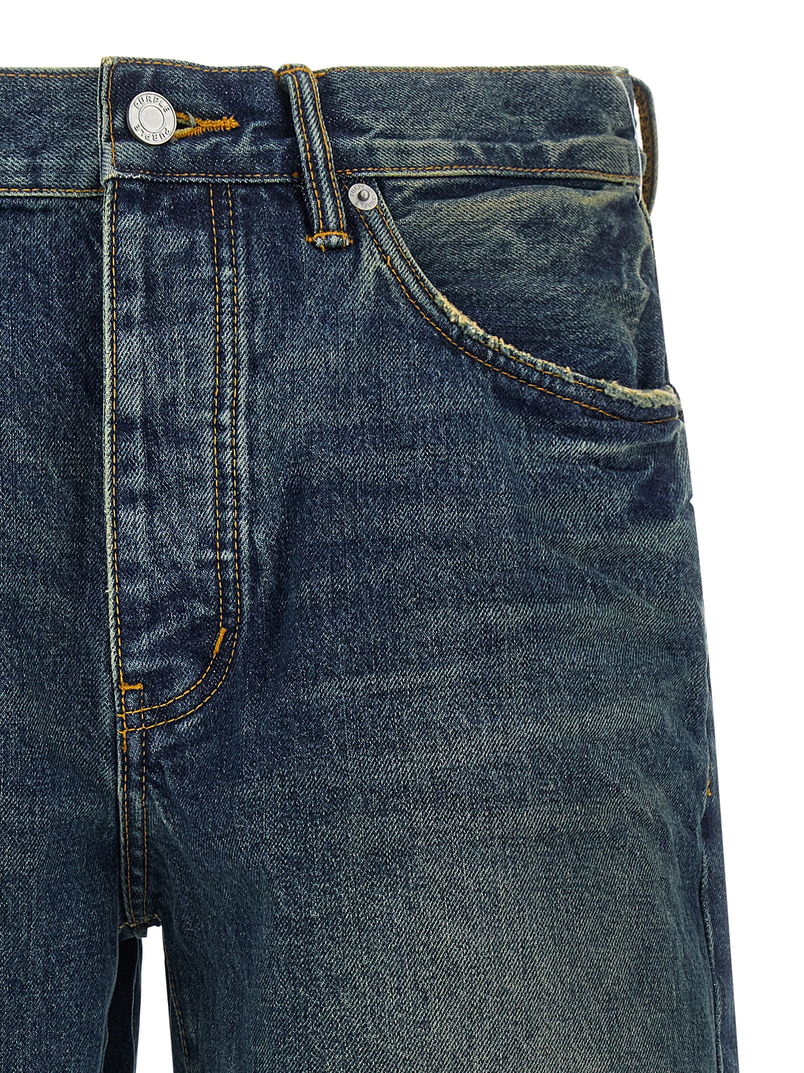 Purple P059 Vintage Mid Bermuda Shorts – 100% cotton - view 3