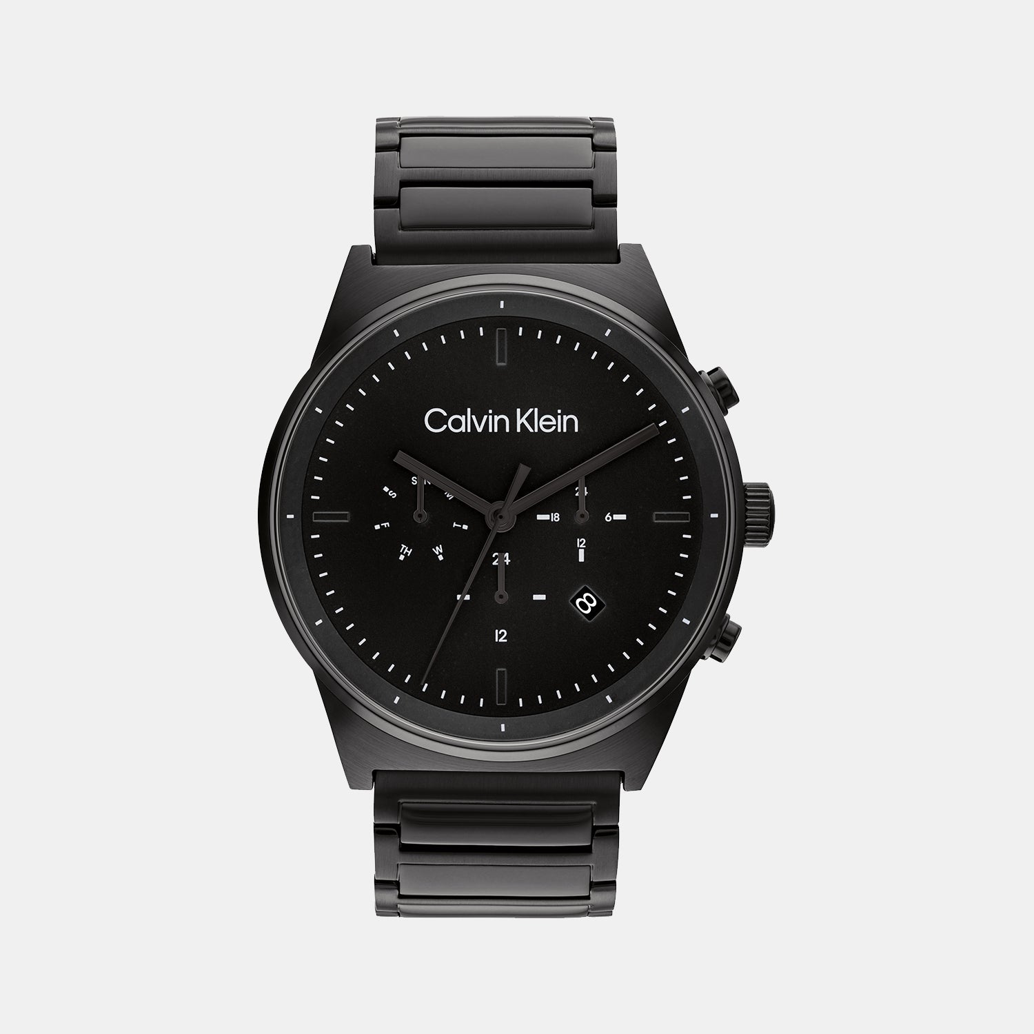 Calvin Klein Ck Impressive Men Quartz Black Dial Chronograph Stainless Steel Watch 25200295