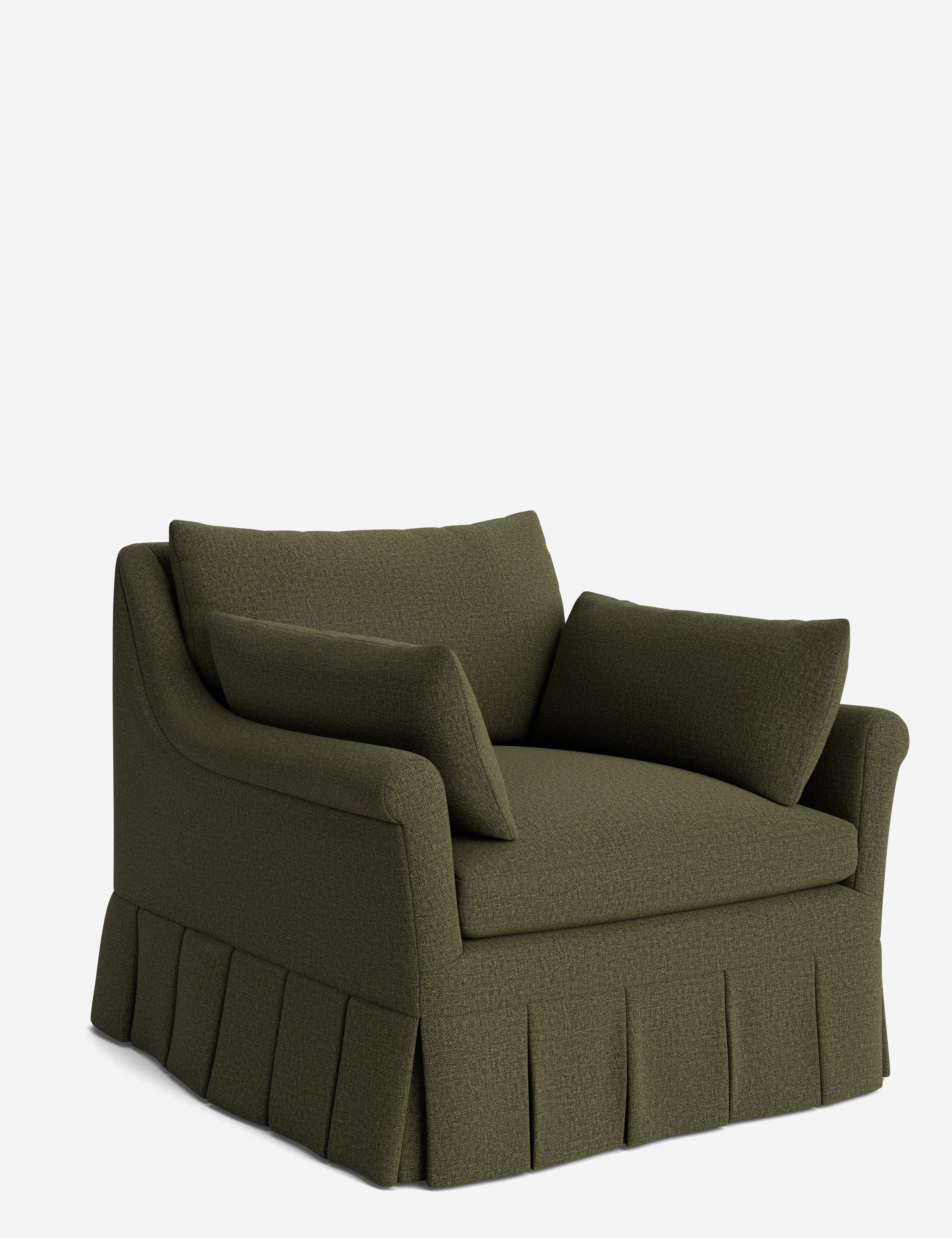 Lulu and Georgia Portola Rolled Arm Luxe Depth Pleated Chair - view 59