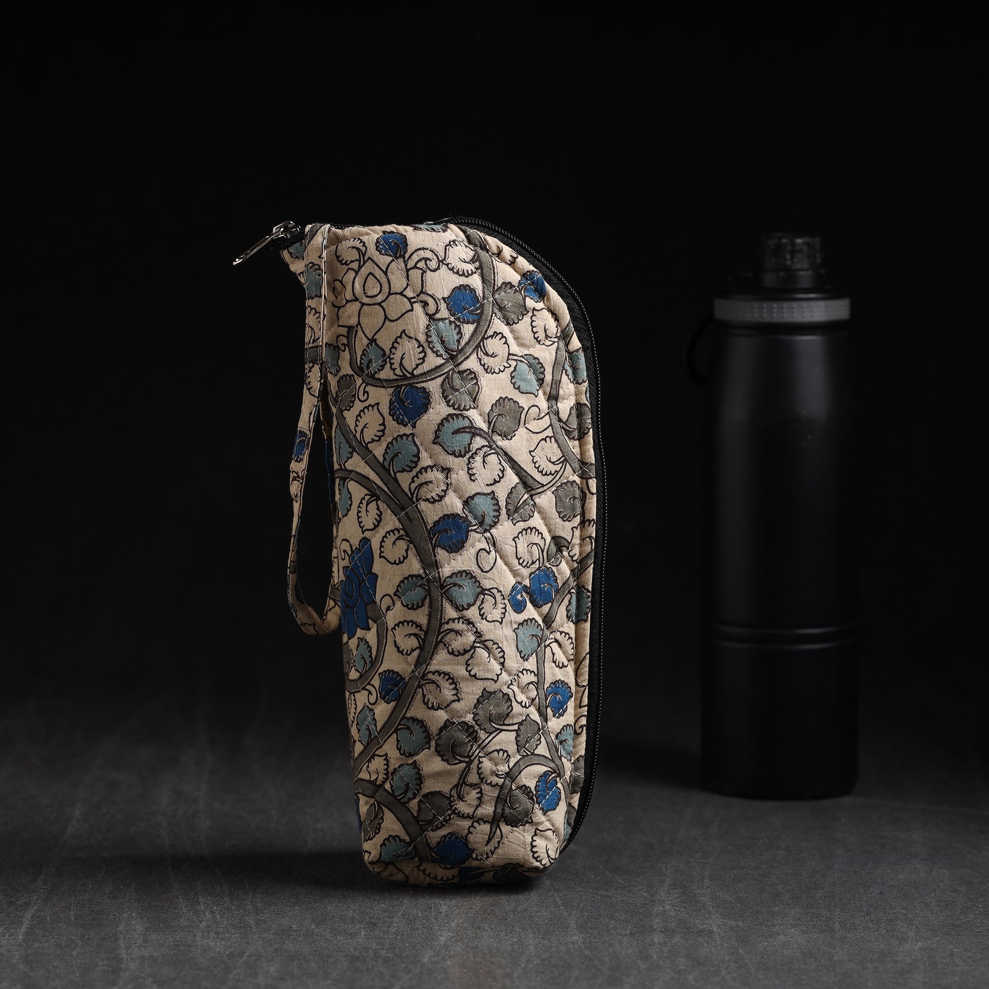 JALPARI Beige - Handmade Cotton 1L Water Bottle Cover 08