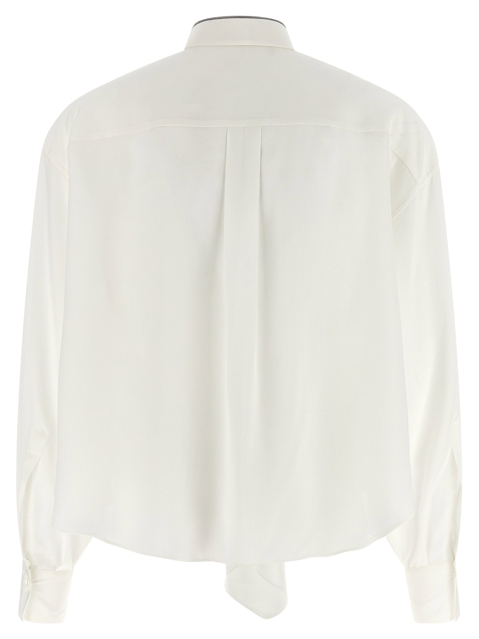 Brunello Cucinelli Shiny Collar Shirt – 100% silk - view 2