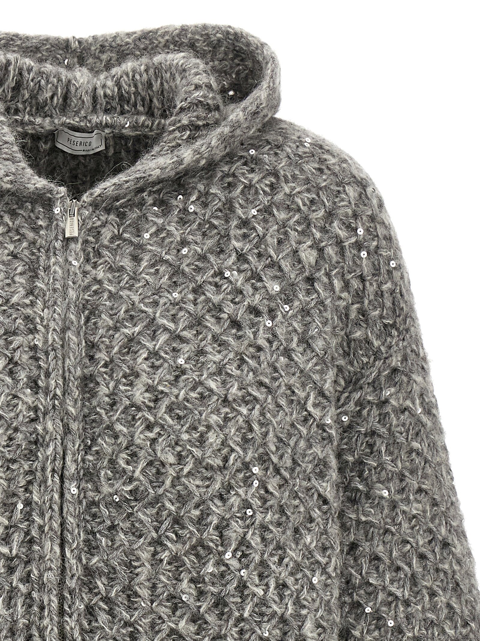 Peserico Zipped Hooded Cardigan - view 3