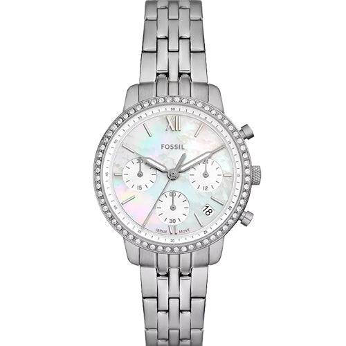 Fossil Neutra Women's Mother-Of-Pearl Dial & Silver Chain Watch