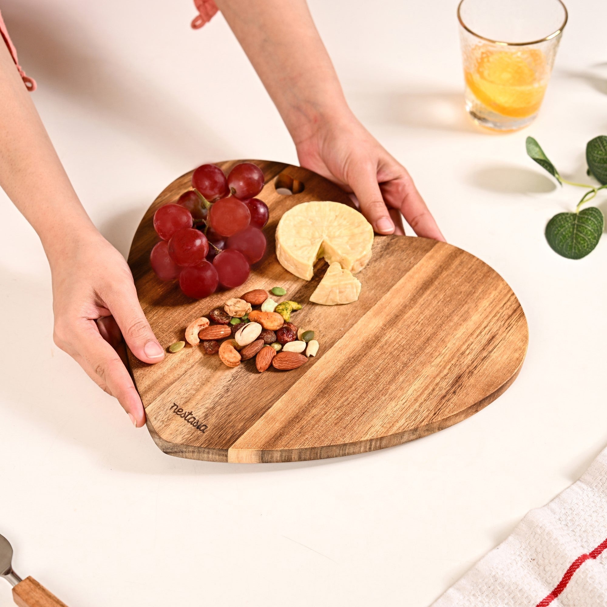 Nestasia Wooden Heart Acacia Serving Platter - view 2
