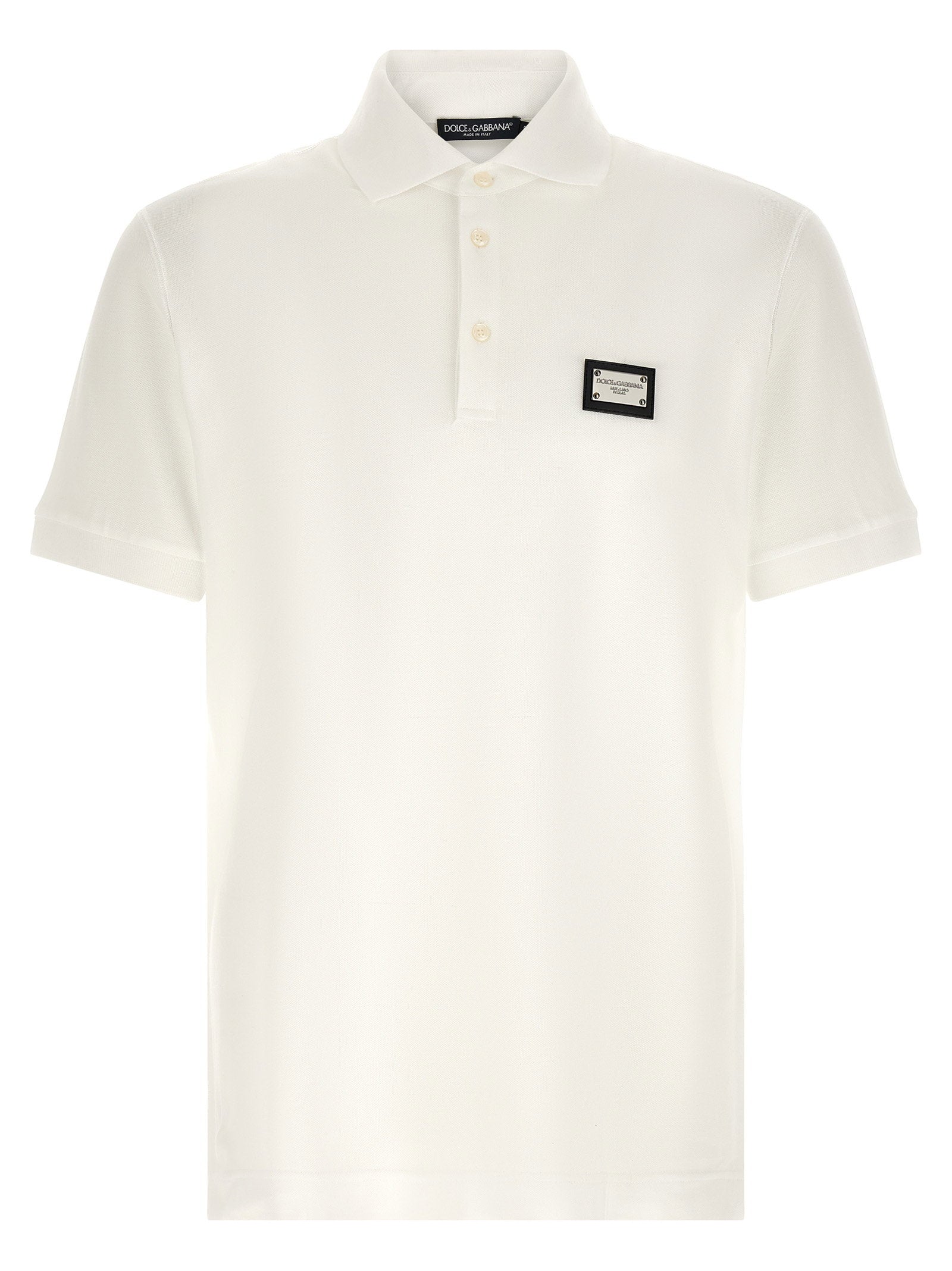 Dolce & Gabbana Logo Plate Polo Shirt – 100% cotton