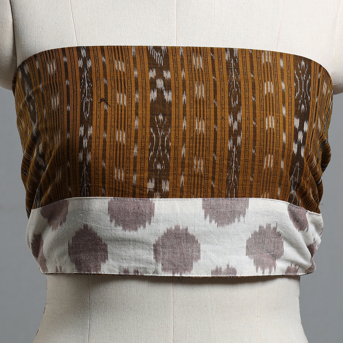 NOORI BAZAR Brown - Ikat Cotton Blouse Piece 82 - view 3