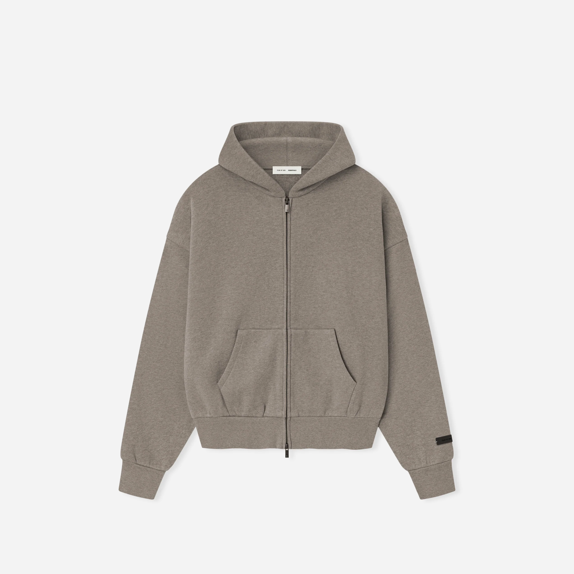 Fear Of God Essentials SS25 Classic Fleece Zip-Up Hoodie - Homestead Heather