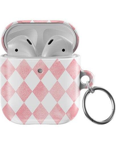 Casetry Queen of Diamonds | Pink Watercolor AirPods Case