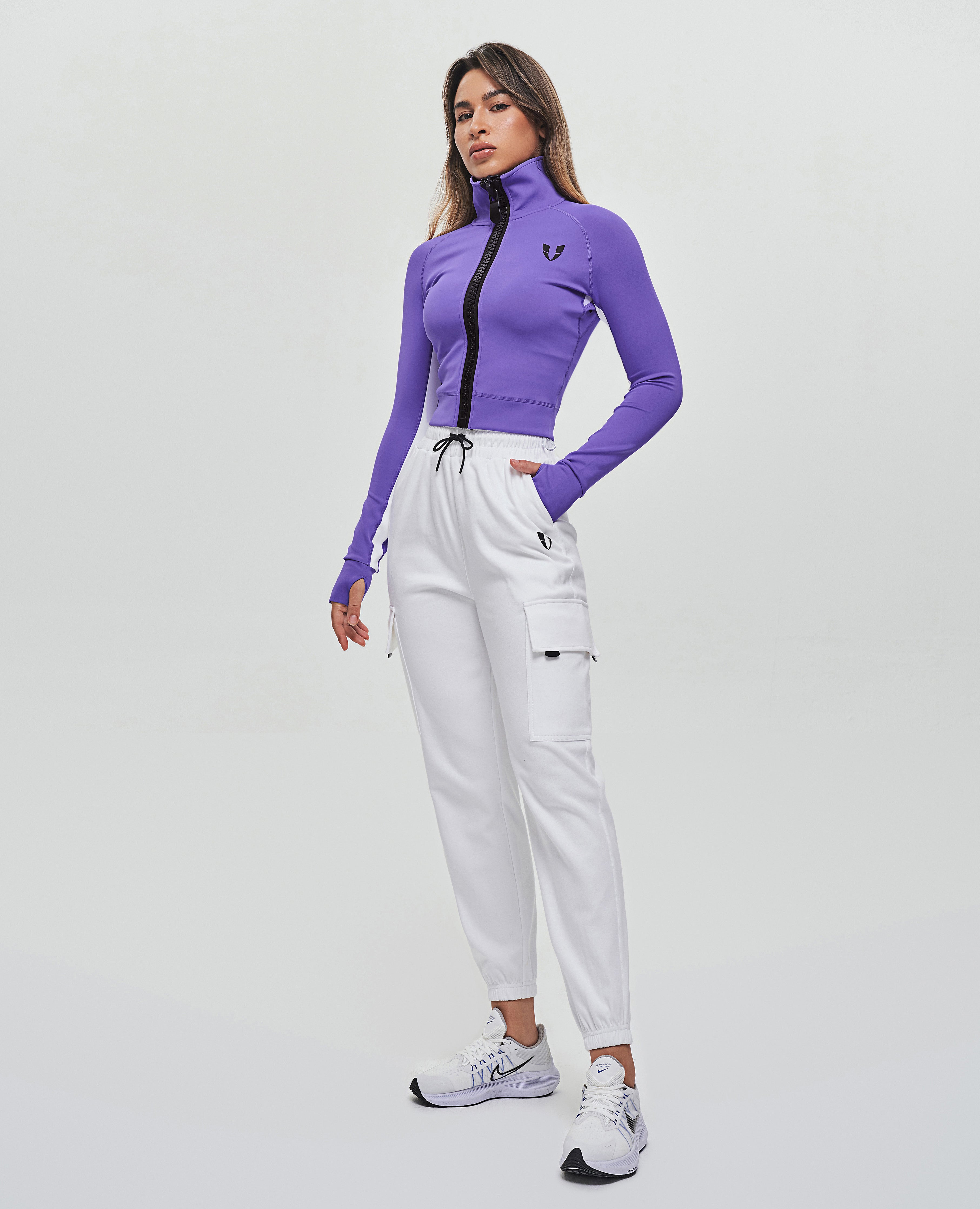 FIRM ABS Loose Fit Cargo Joggers - White - view 6