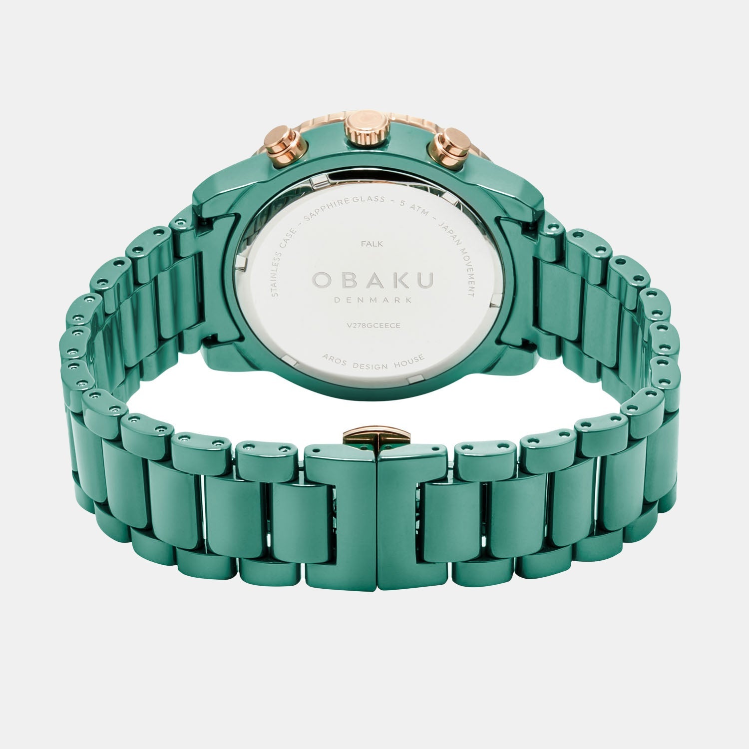 Obaku Falk Men Quartz Green Dial Chronograph Ceramic Watch V278GCEECE - view 4