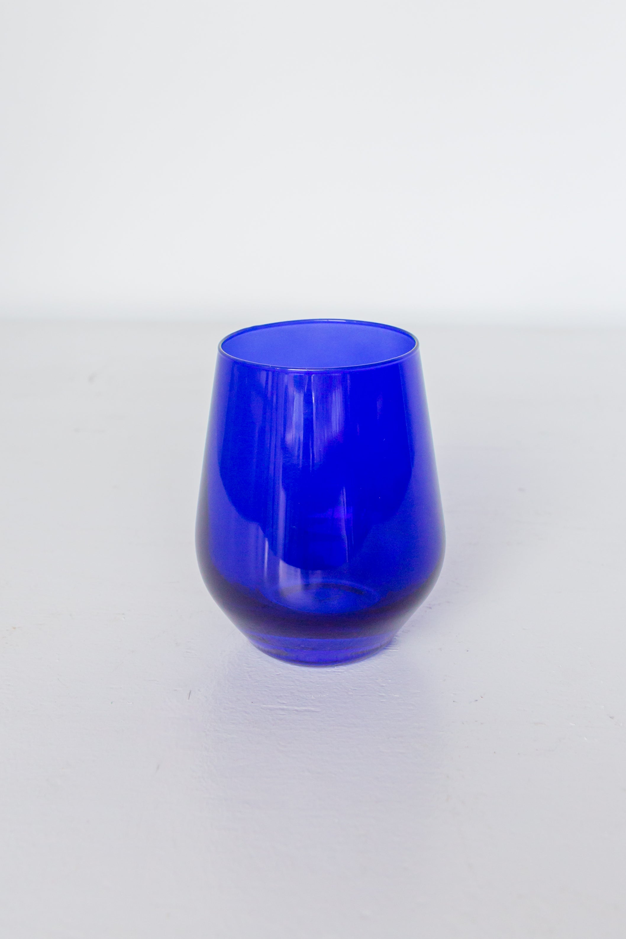 Estelle Colored Glass Estelle Colored Wine Stemless - Set of 6 {Royal Blue} - view 5