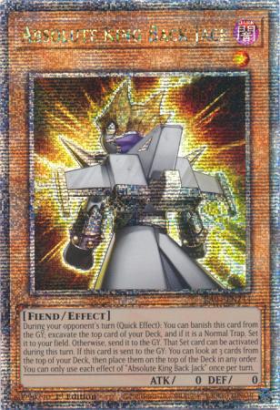 Yu-Gi-Oh! Absolute King Back Jack - RA04-EN244 - Quarter Century Secret Rare - 1st Edition