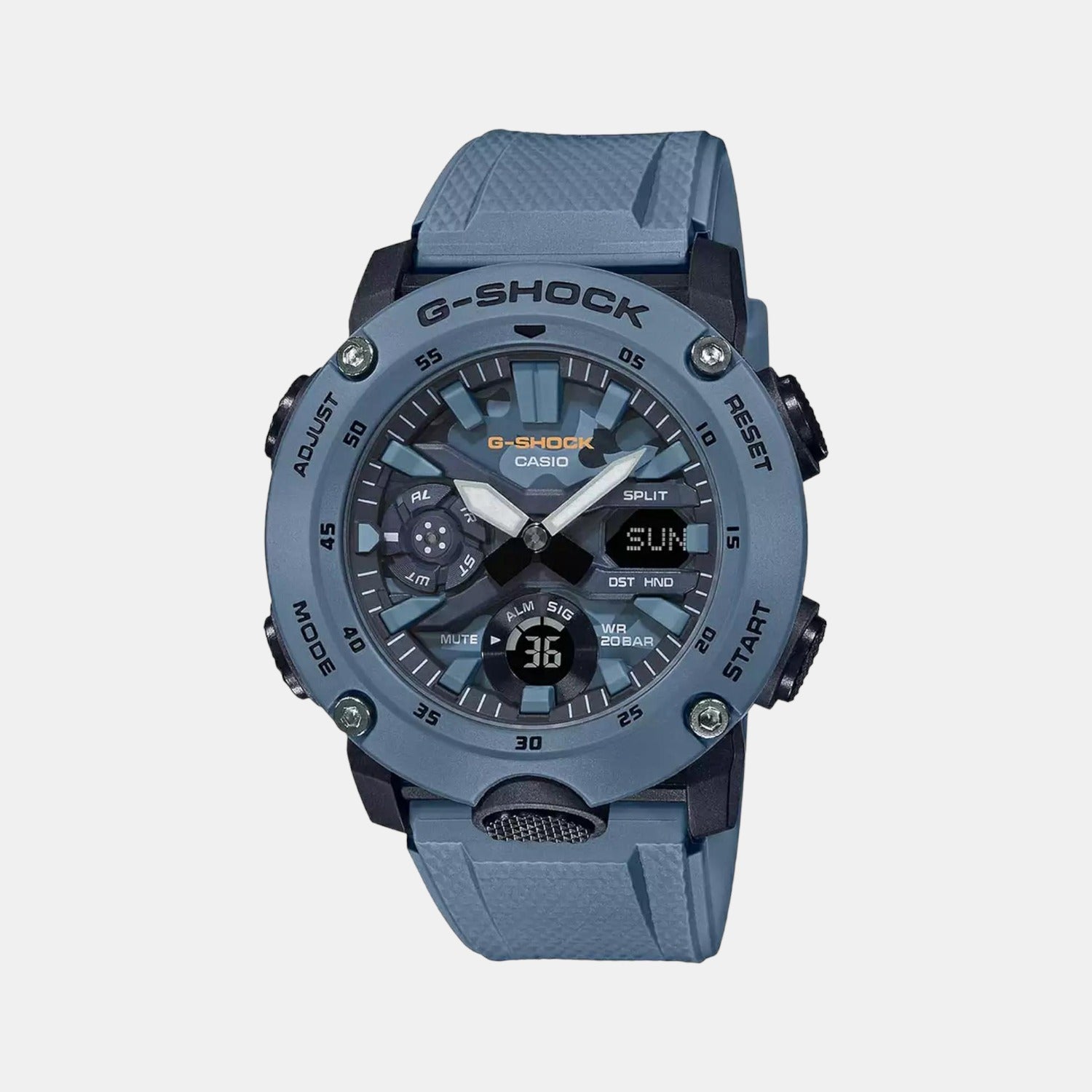 Casio G-Shock Men Quartz Grey Dial Analog-Digital Resin Watch G1019