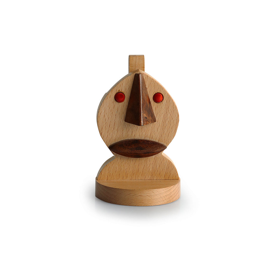EXCLUSIVELANE 'The Nocturnal Owl' handcrafted Spectacle Holder & Showpiece In Sheesham and Beach Wood - view 2