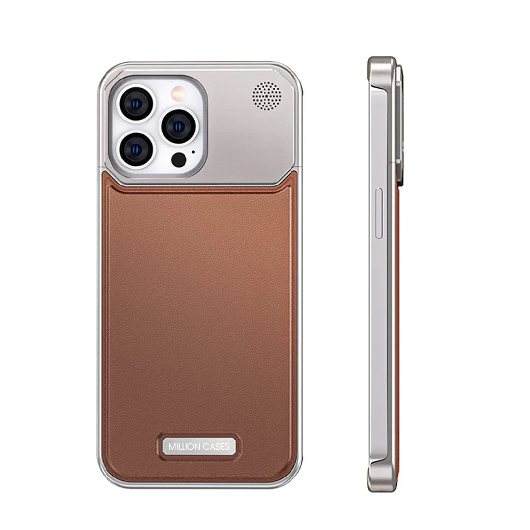 Million Cases iPhone 14 Series Aero Flex Premium Metallic Leather Case