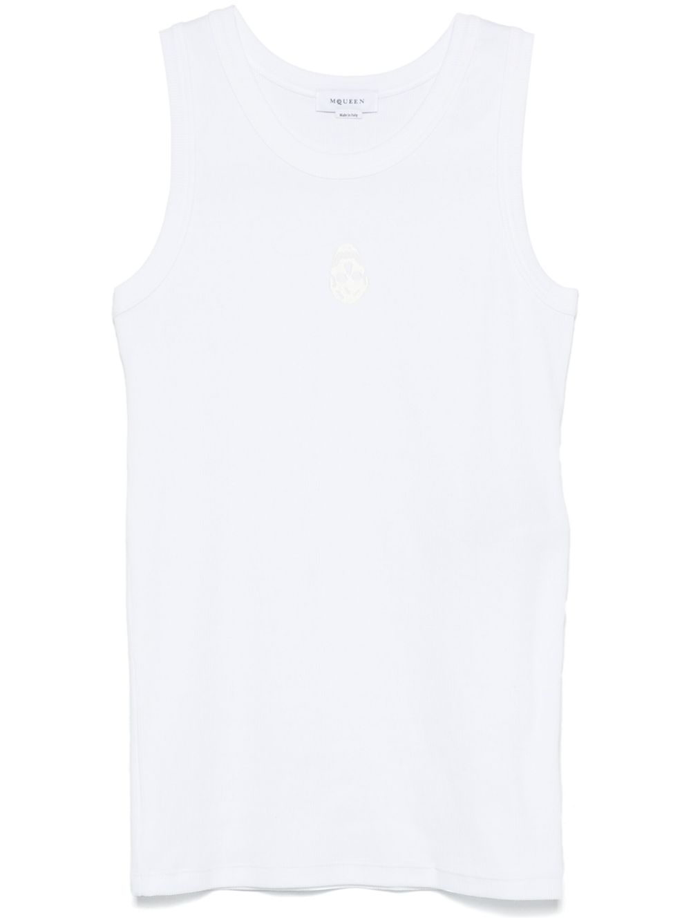 Alexander McQueen Skull-embroidered tank top – Cotton 98%, Elastane 2%