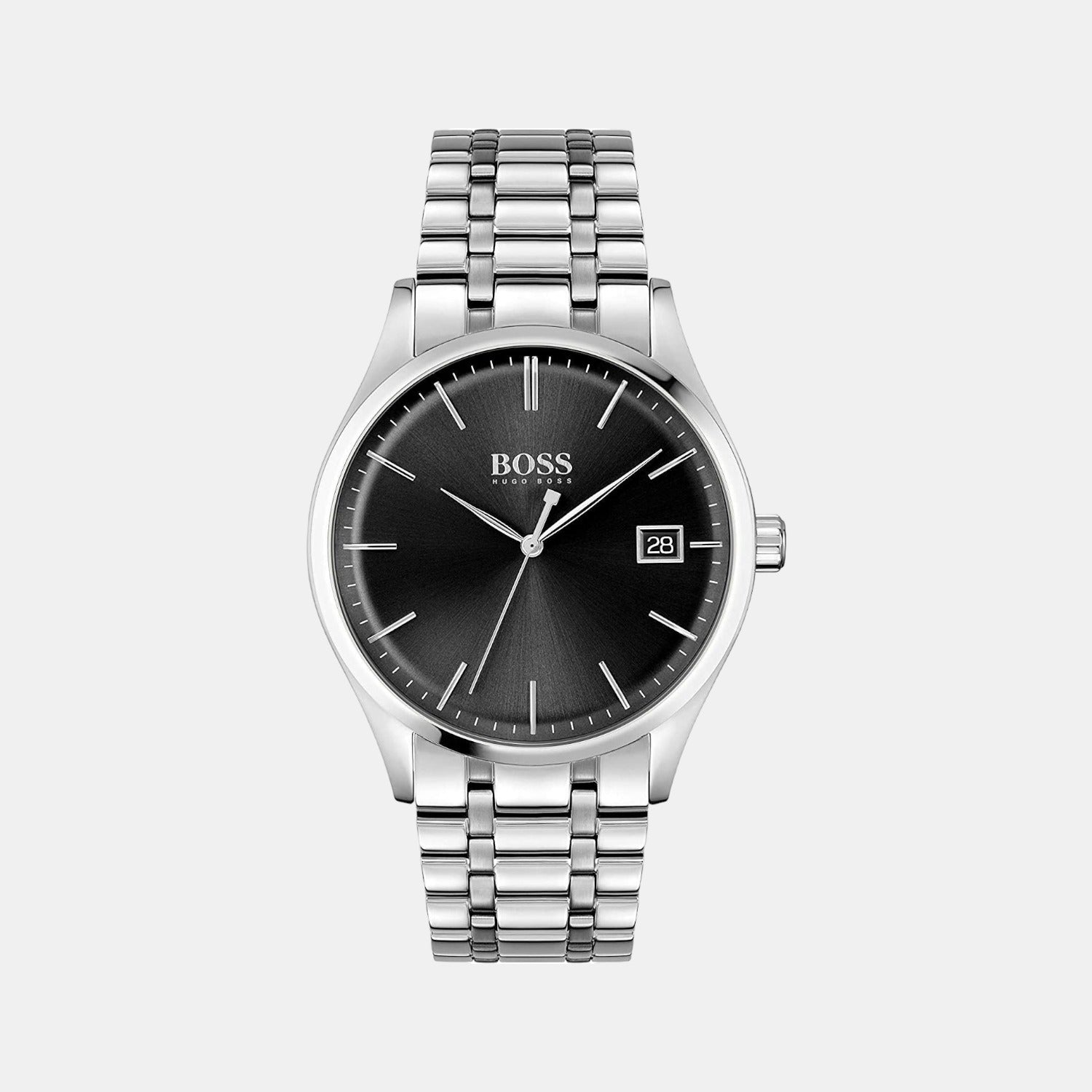 Boss Commissioner Men Quartz Black Dial Analog Stainless Steel Watch 1513833