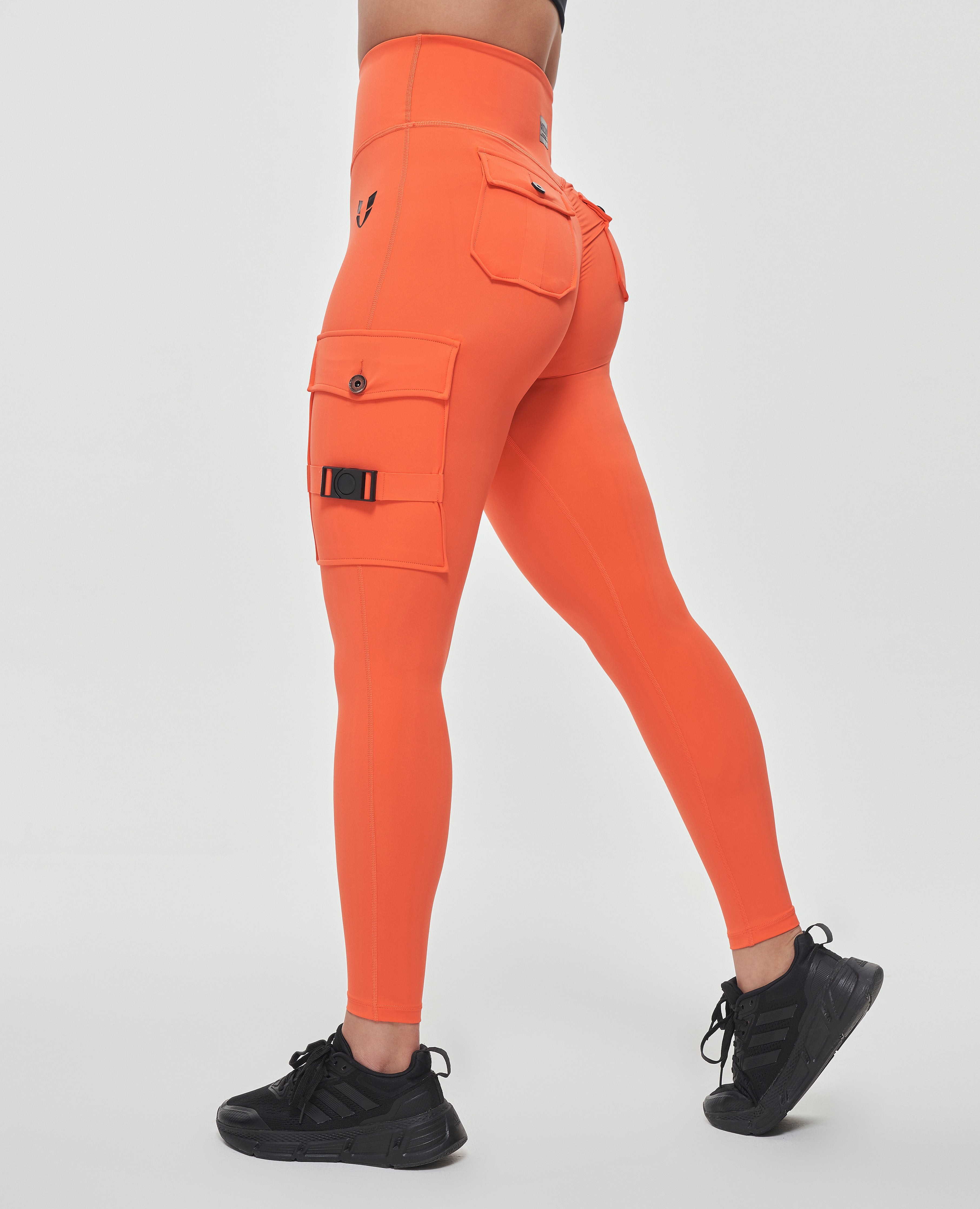 FIRM ABS Cargo Fitness Leggings - Orange - view 2