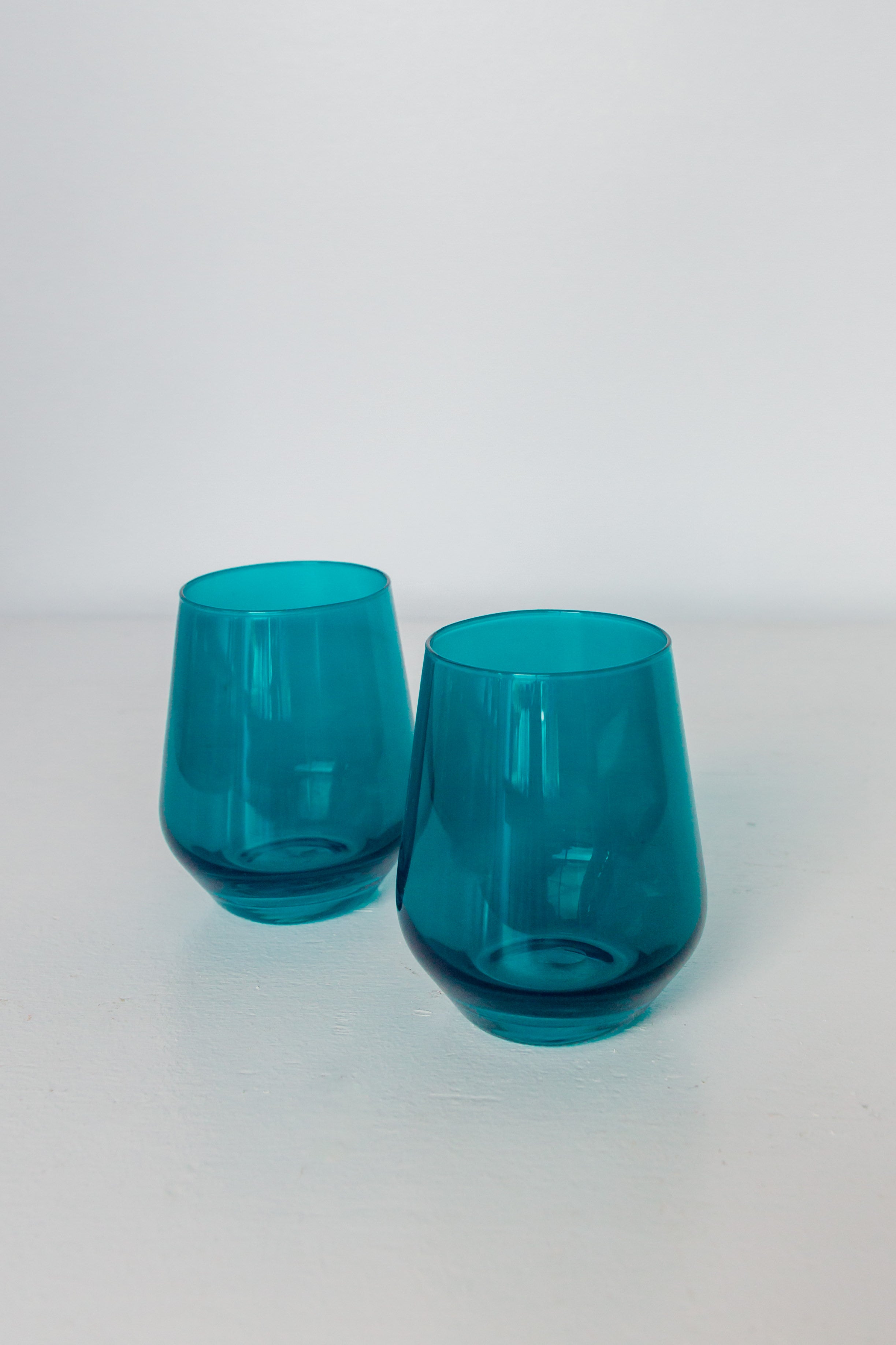 Estelle Colored Glass Estelle Colored Wine Stemless - Set of 6 {Teal} - view 5