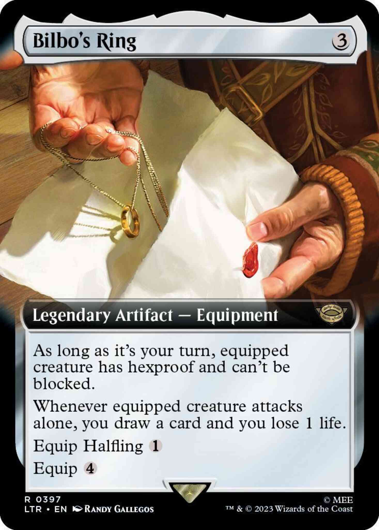 Ring 397 extended – Magic Bilbo's Ring [397] [Extended Art] [Starter Kit] [The Lord of the Rings: Tales of Middle-earth] [Non-Foil]