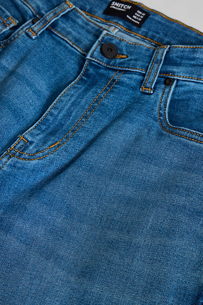 SNITCH Blue Tapered Fit Jeans - view 2