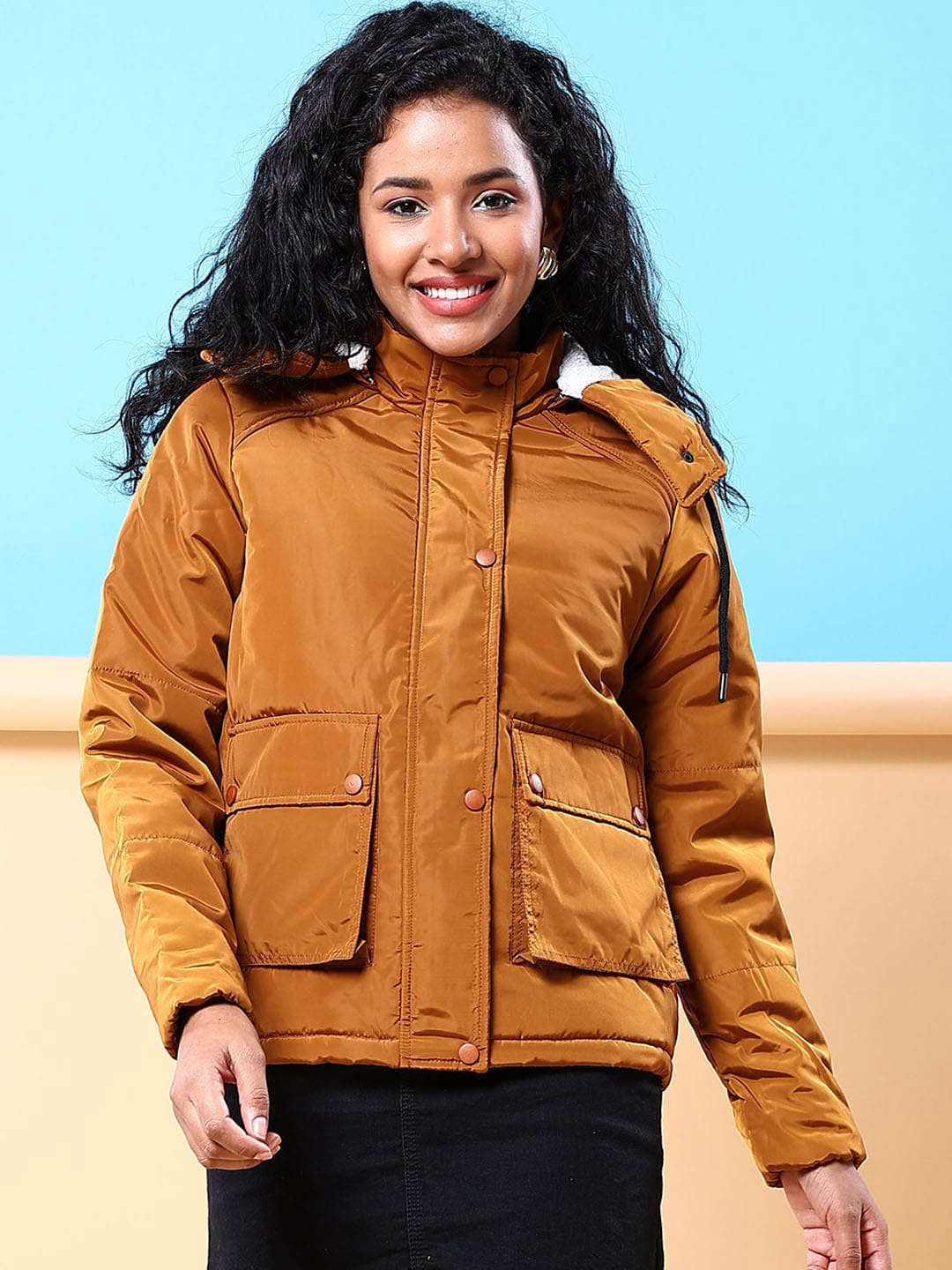 Freehand By The Indian Garage Co Women Winter Crop Jacket - view 7