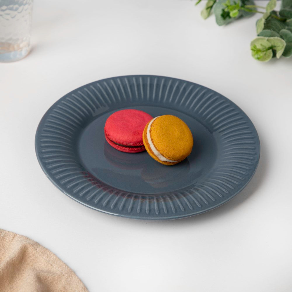 Nestasia Royal Snack Plate Greyish Blue Small 8.5 Inch