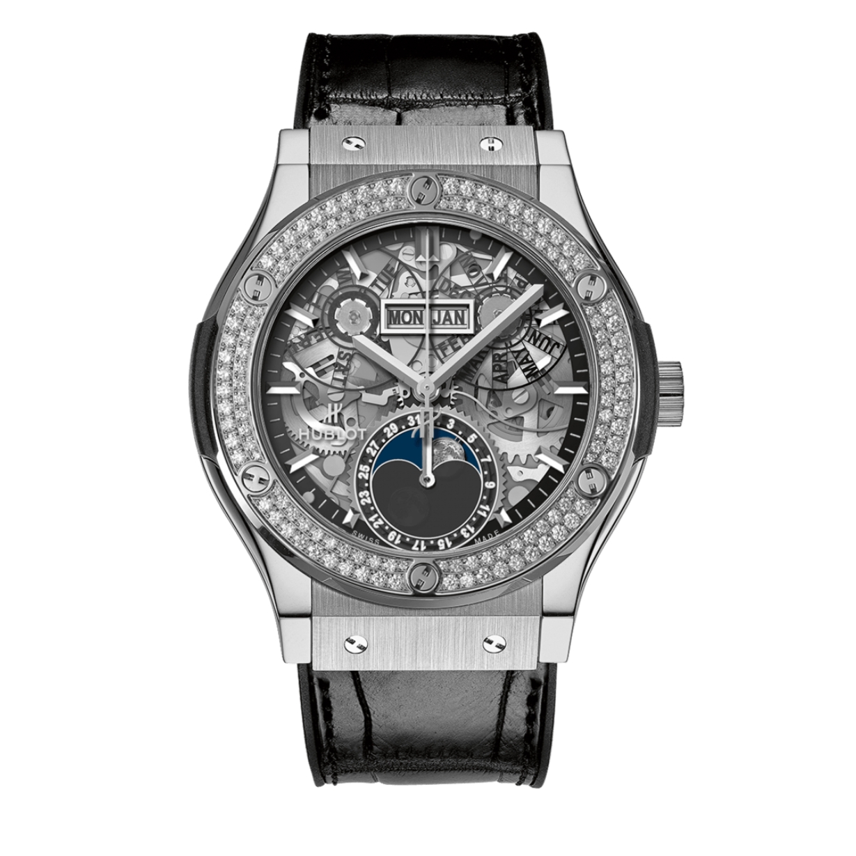 Hublot Classic Fusion Aerofusion Moonphase Titanium Green Sunray Dial 42 mm