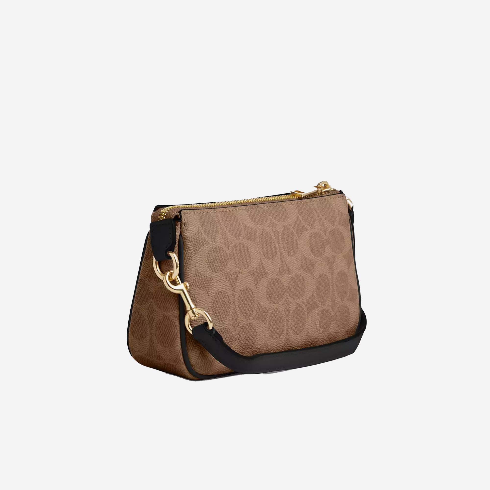 COACH Nolita 19 In Signature Canvas Gold/Tan/Black - view 2