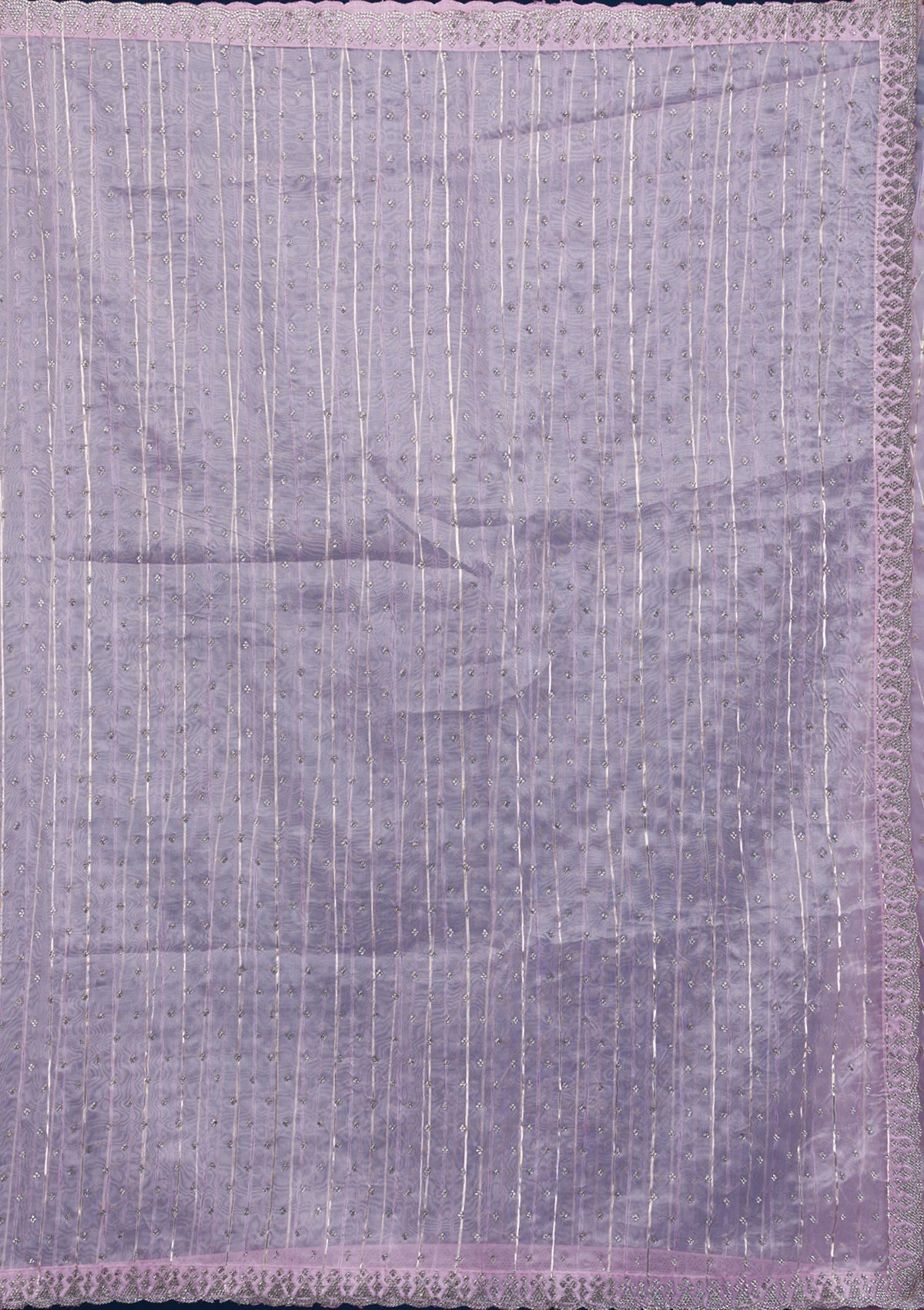 Koskii Lavender Stonework Tissue Saree – Women's - view 8