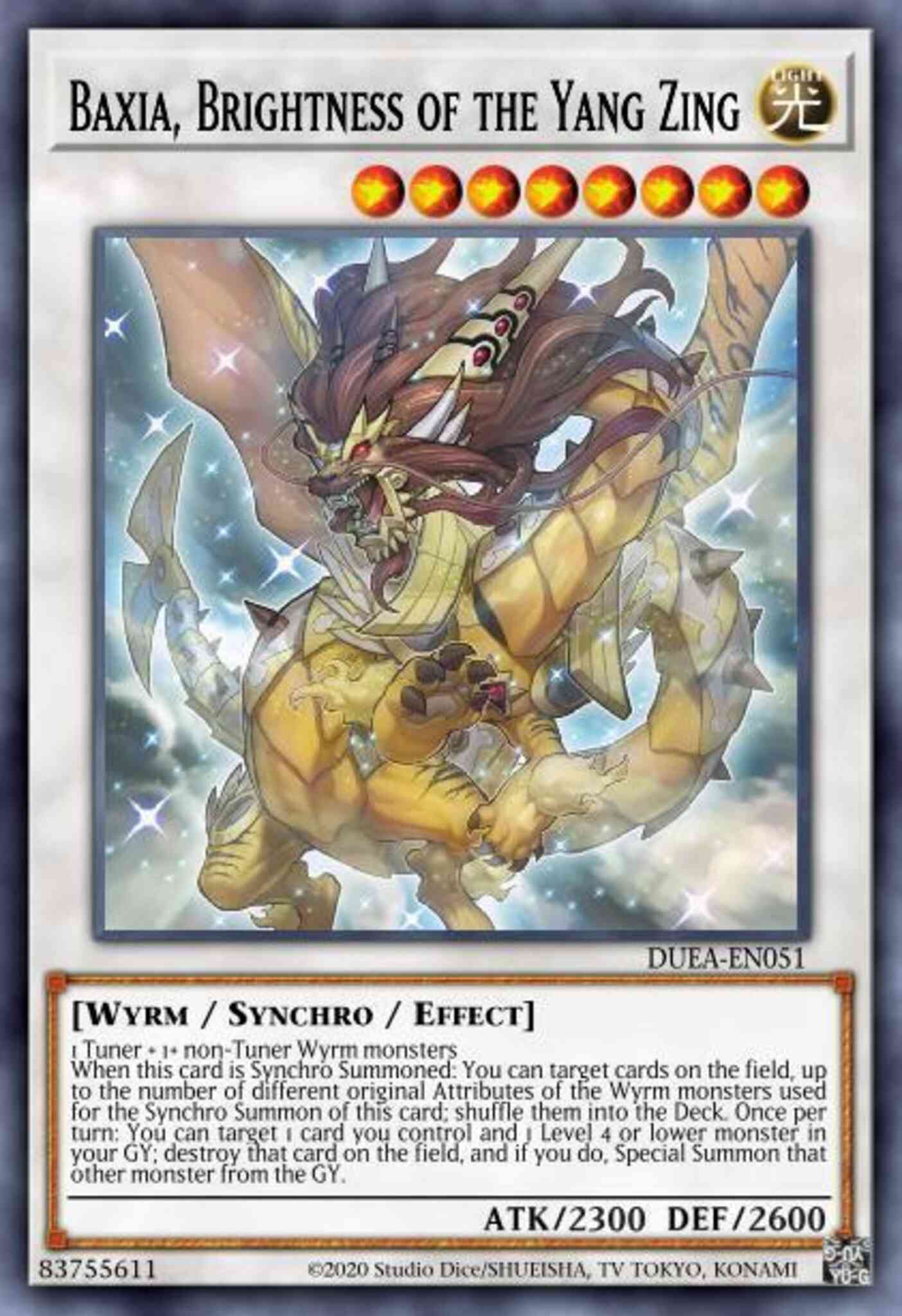Baxia brightness – Yu-Gi-Oh! Baxia, Brightness of the Yang Zing - MP15-EN096 - Secret Rare - 1st Edition