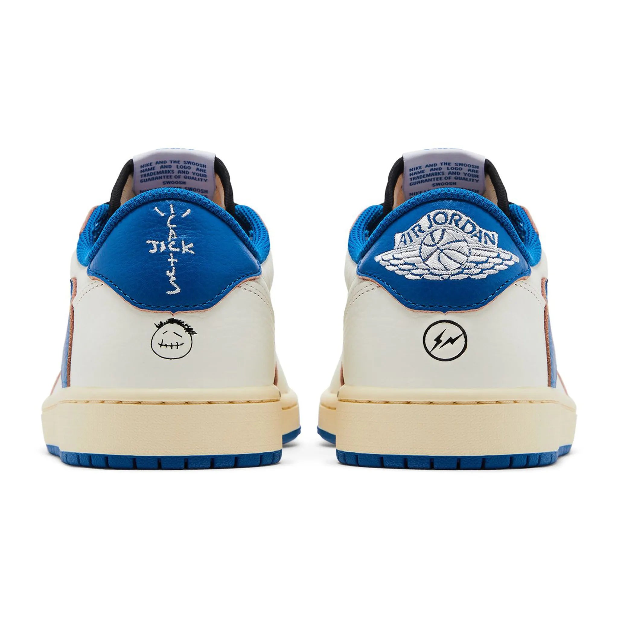 Fragment Design x Travis Scott x Air Jordan 1 Retro Low OG SP Sail Military Blue - view 3