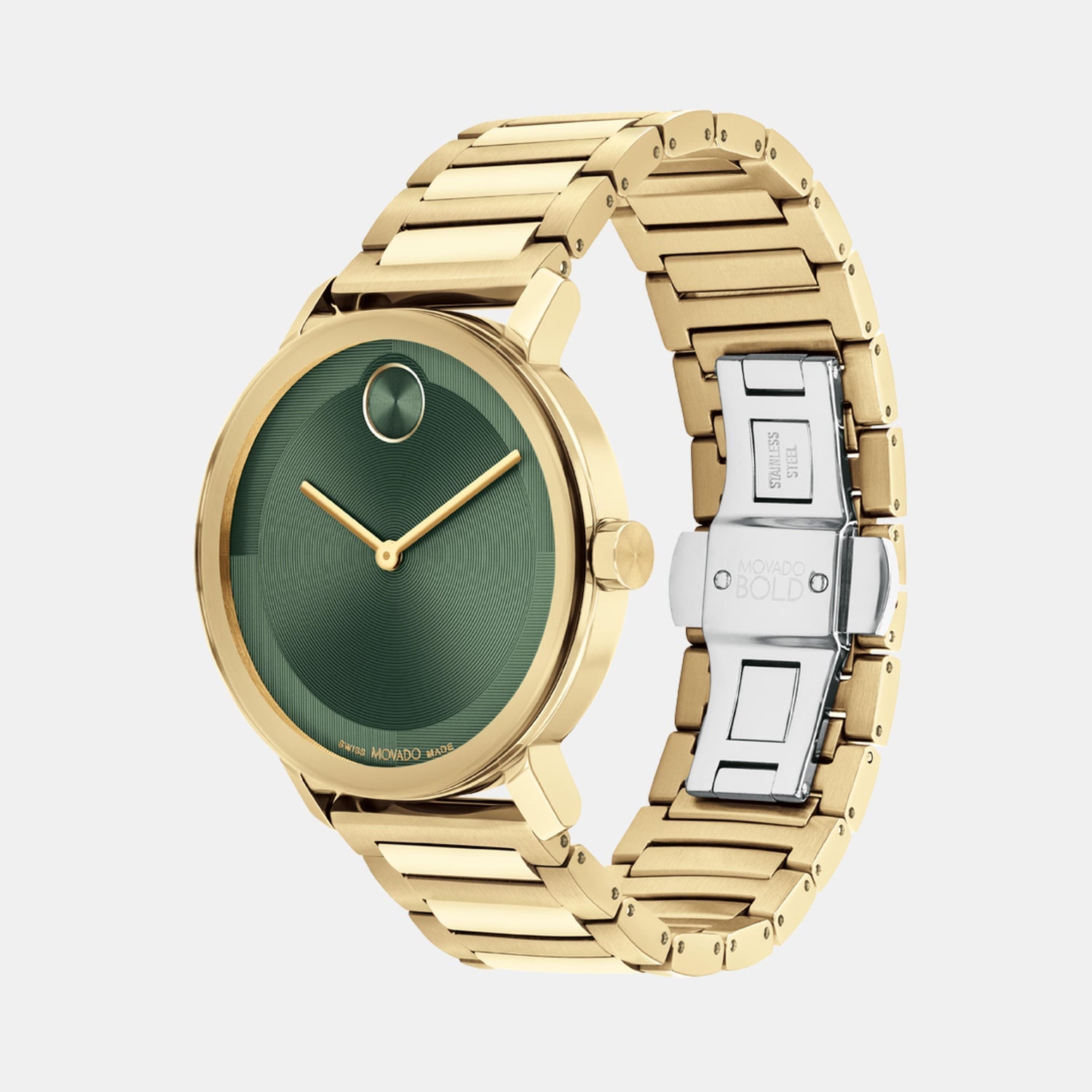 Movado Bold Evolution 2.0 Men Quartz Green Dial Analog Stainless Steel Watch 3601156 - view 2