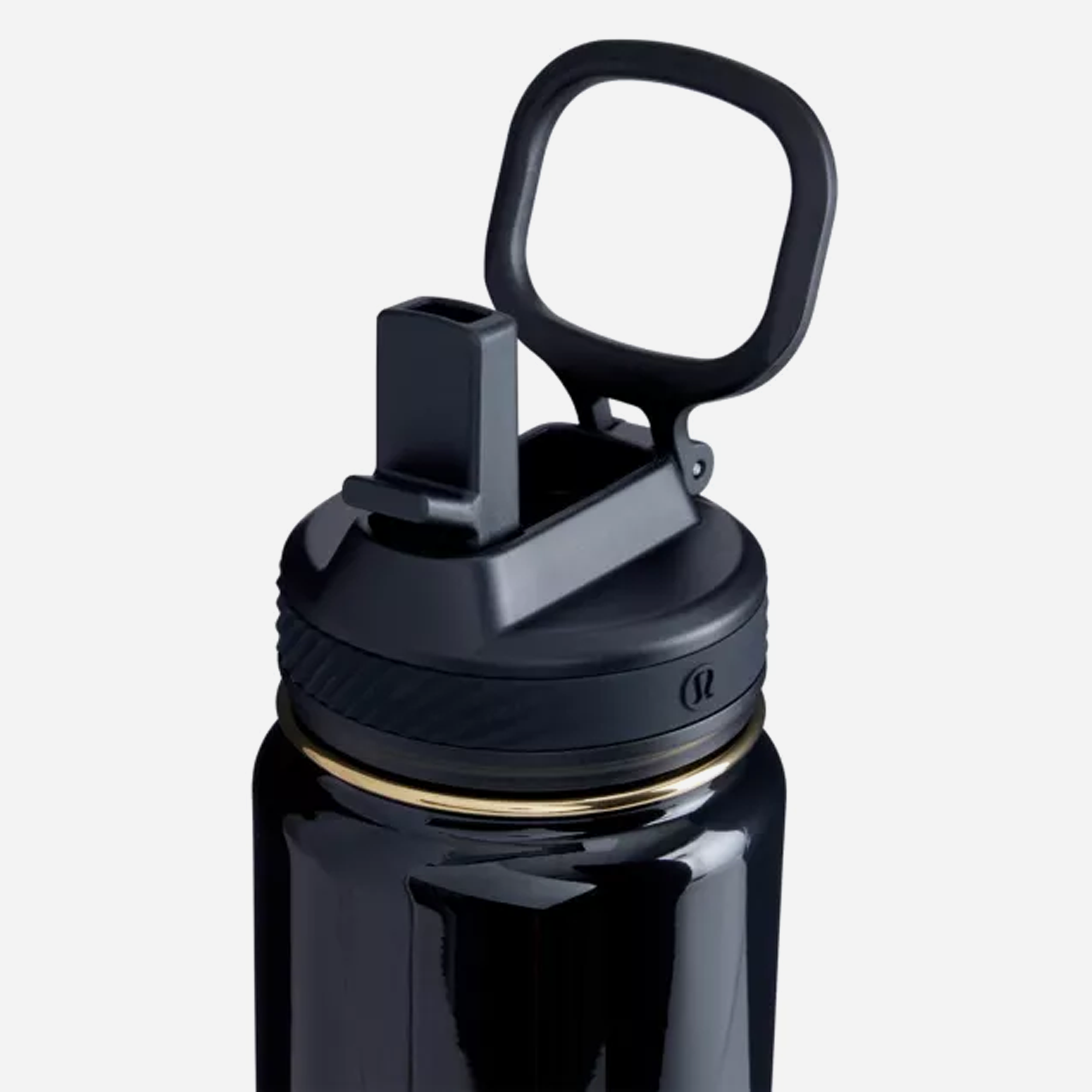 LULULEMON Back to Life straw-lid steel sport bottle 24oz Black - view 2