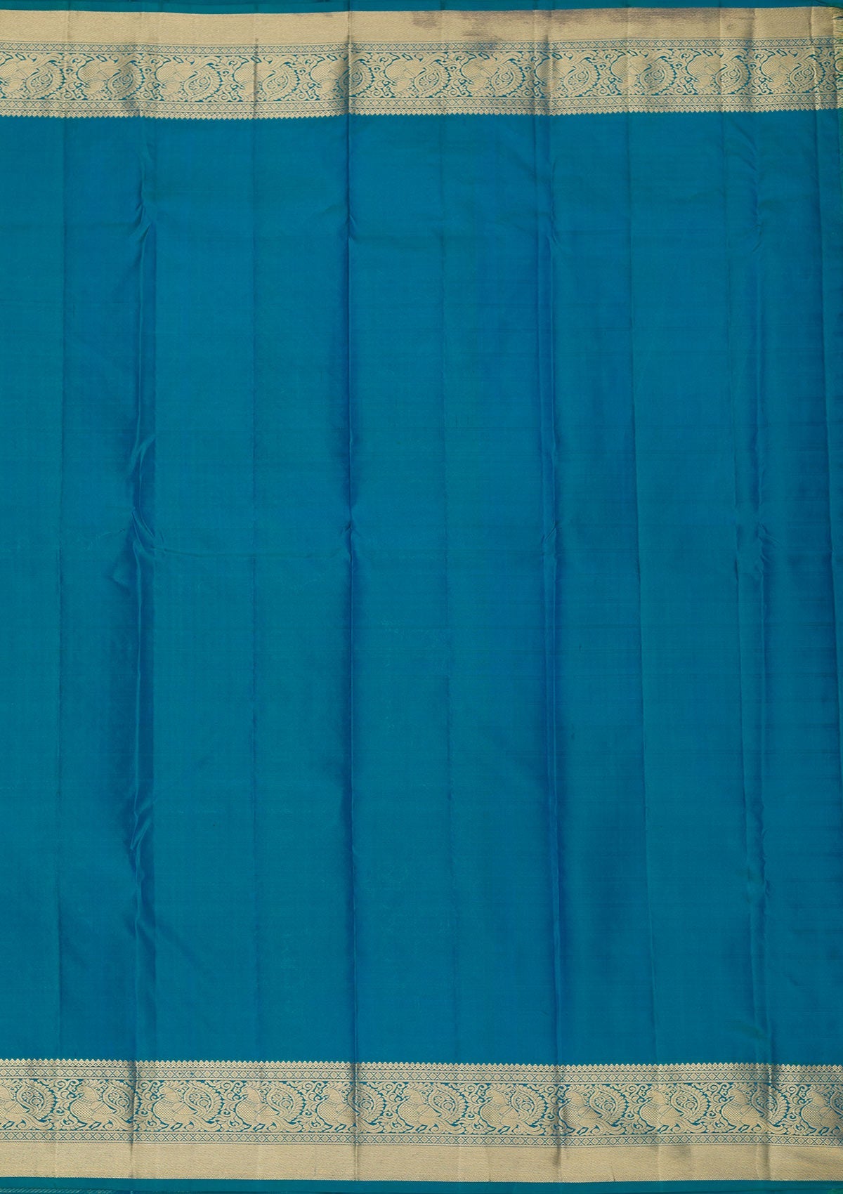 Koskii Peacock Blue Zariwork Pure Silk Saree – Women's - view 7