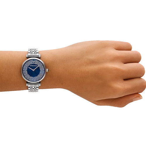 Emporio Armani Gianni T-Bar Blue Dial Women 32mm AR11627 - view 2