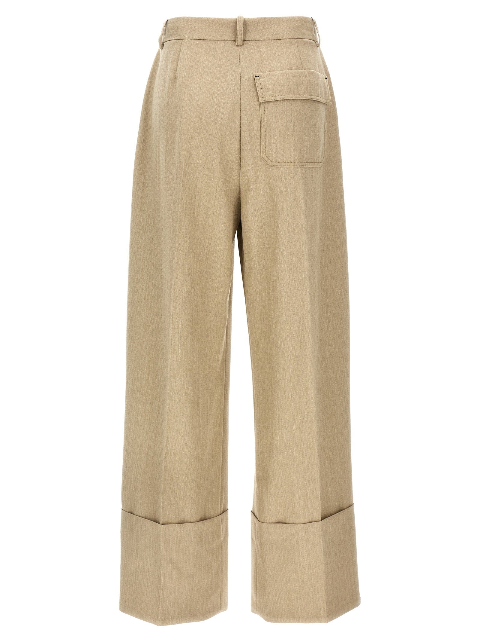 Victoria Beckham Maxi Turn-up Pants – 100% wool - view 2
