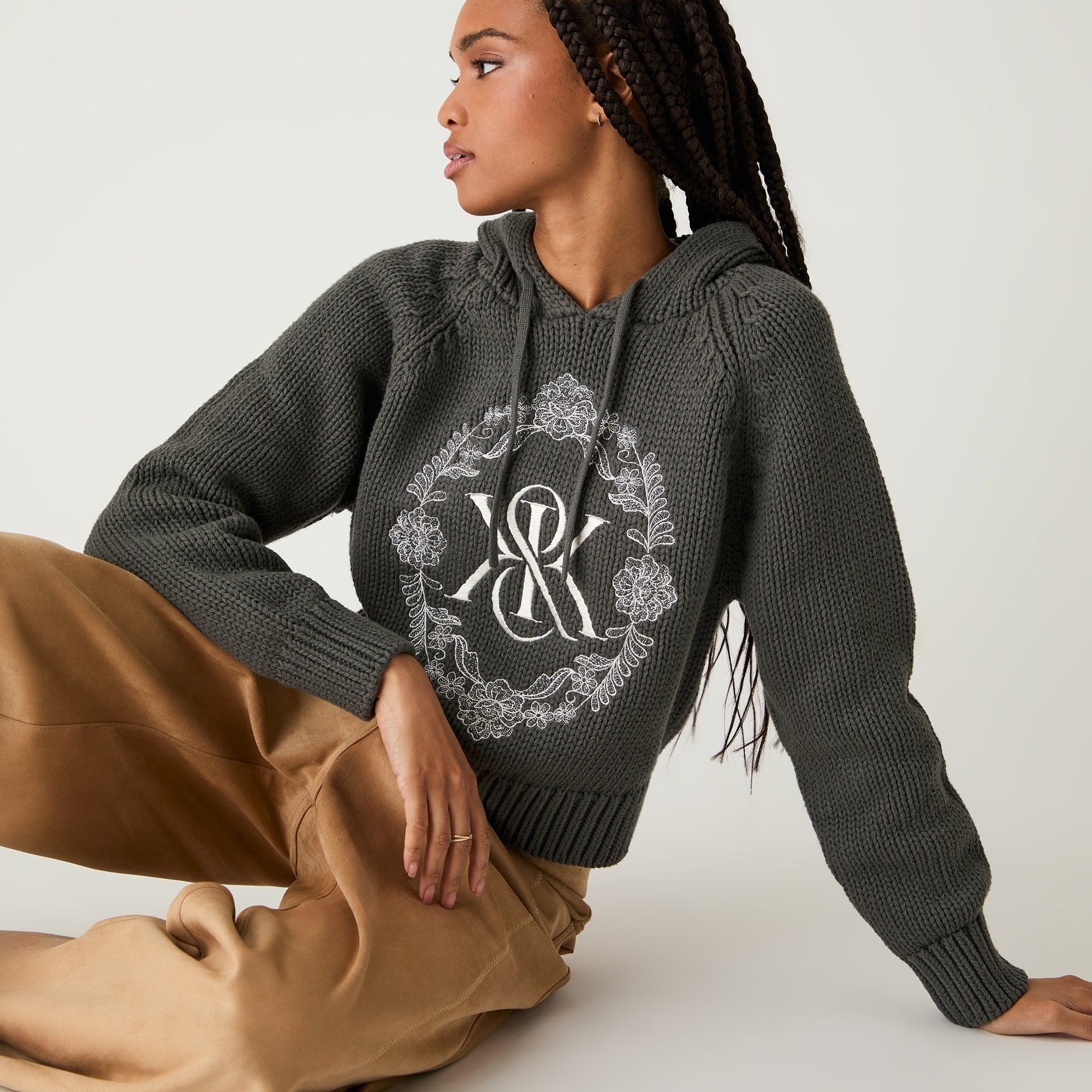 Kith Women Celyse Crest Sweater Hoodie - Machine - view 2