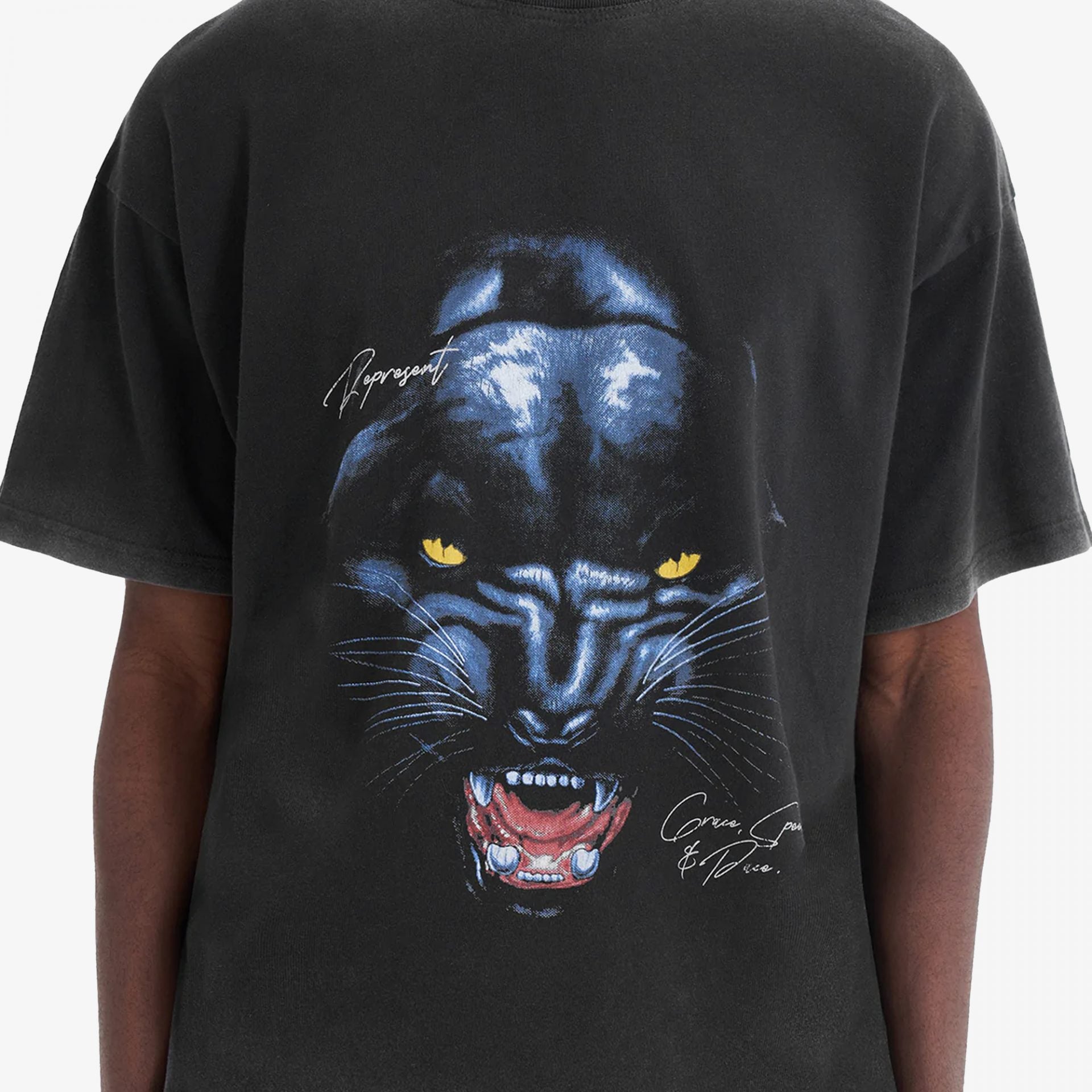 Represent | JAGUAR T-SHIRT { VINTAGE BLACK - view 2