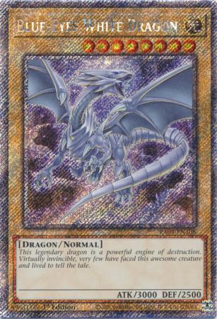 Yu-Gi-Oh! Blue-Eyes White Dragon - 8th Art - RA04-EN108 - Platinum Secret Rare - 1st Edition