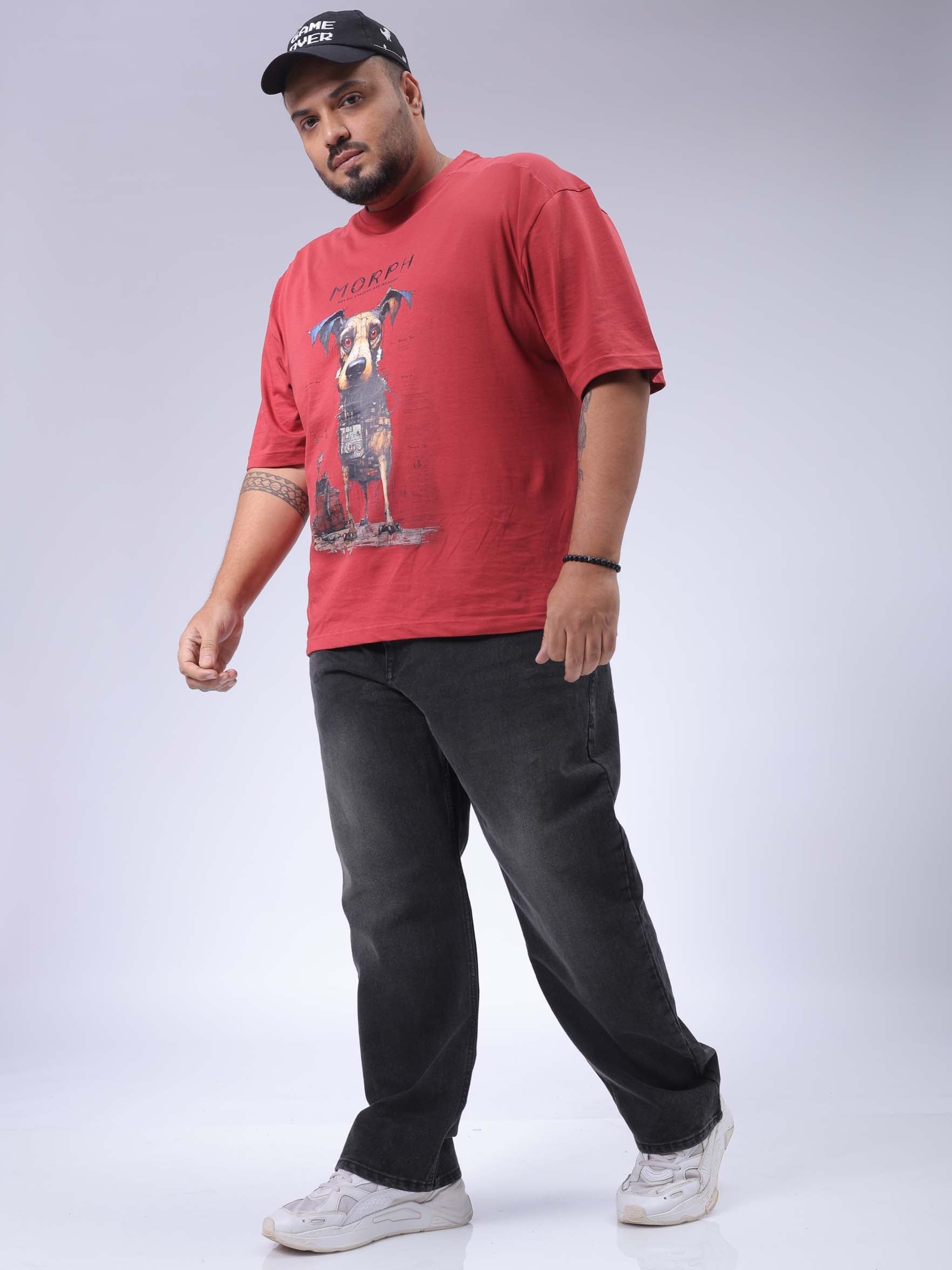 HARDSODA Men's Plus Size Black Vintage Straight Fit Solid Jeans - view 4