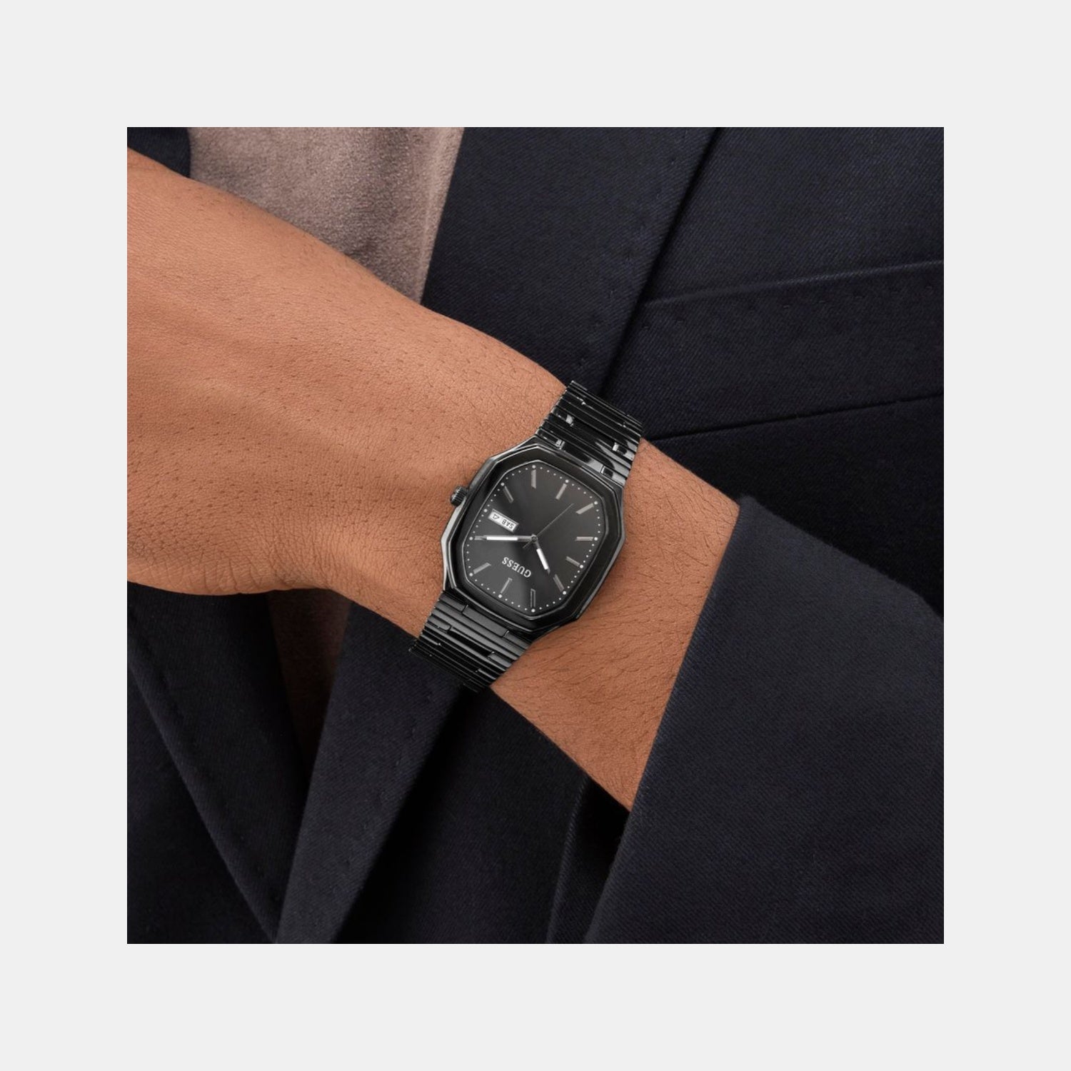 Guess Dress Men Quartz Black Dial Analog Recycled Steel Watch GW0978G4 - view 6
