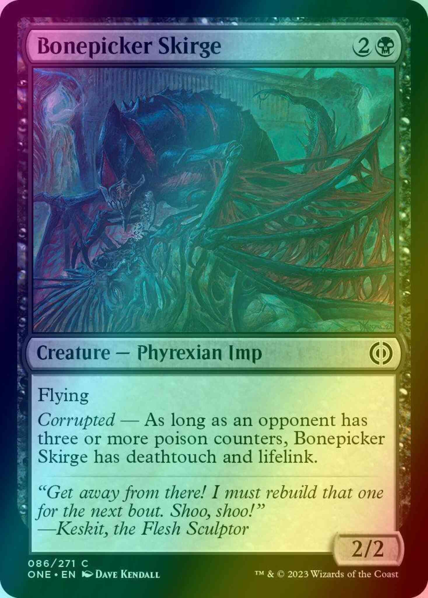 Bonepicker skirge 86 – Magic Bonepicker Skirge [86] [Phyrexia: All Will Be One] [Foil]